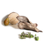 Hirschohr mit Fell luftgetrocknet